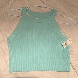 Aerie Light Green Ribbed Tank Top